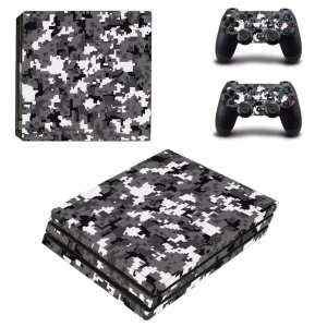 Autocollant Ps4 Pro Camouflage Numérique Gris