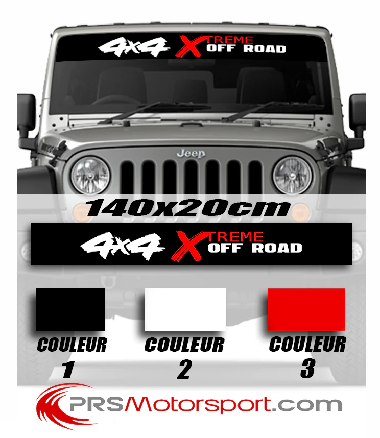 Bande pare soleil 4x4 XTREME OFF ROAD (Jeep)